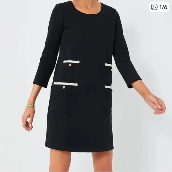 Tuckernuck Black Francoise Mod Mini Dress size S - Picture 2 of 3